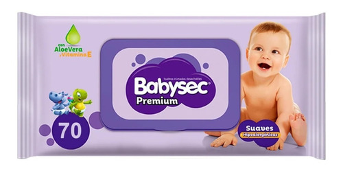 Toallas Humedas Babysec Aloe & Vitamina E 70 Unidades