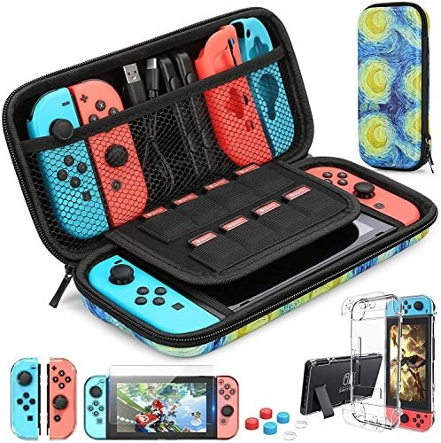 Funda Para Nintendo Switch Estilo Puntura Noche Estrellada