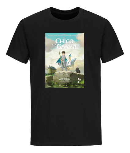 Playera El Chico Y La Garza, Camiseta Serie Manga