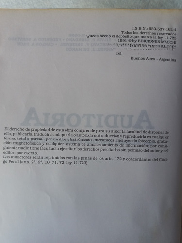 Auditoría Slosse + Contabilidad De Costos Backer Y Jacobsen (Usado)