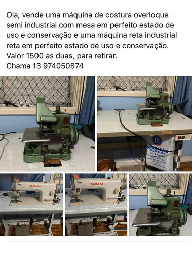 Imagem 1 de 5 de Vende Máquina Costura Reta E Over $1.500 Para Retirar