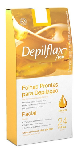 Kit 3cx Folhas Prontas Depilação Facial Natural Depilflax