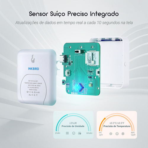 Sensor Temperatura Umidade Wifi Com Aplicativo Inkbird
