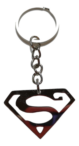 Dije Logo Superman Calado Acero Quirurgico C/ Llavero