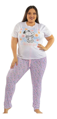 Pijama Dama Pantalón Blusa Playera Ropa Dormir Cómoda Snoopy