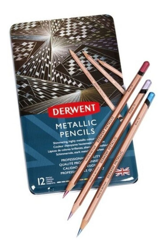 Estuche Lapices Derwent Metallic Pencils 12pz