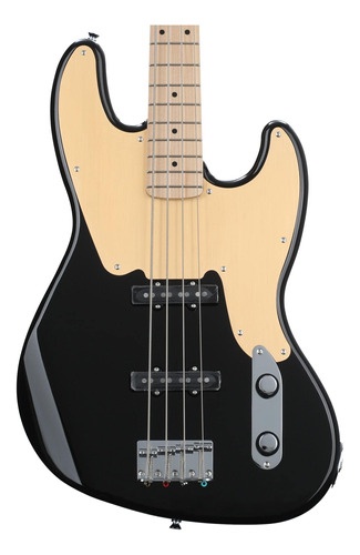 Squier Paranormal 54 Jazz Bass, Negro, Diapasón De Arce