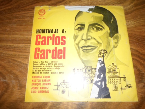 Homenaje A Carlos Gardel Nestor Fabian Virginia Luque Vinilo