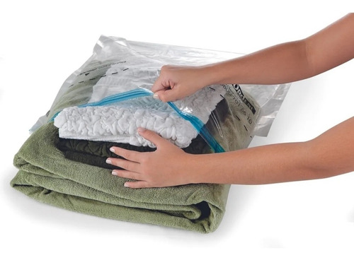 Imagem 2 de 10 de Saco À Vácuo Viagem Roupa Kit 06 Un 50x60 Com + Bomba