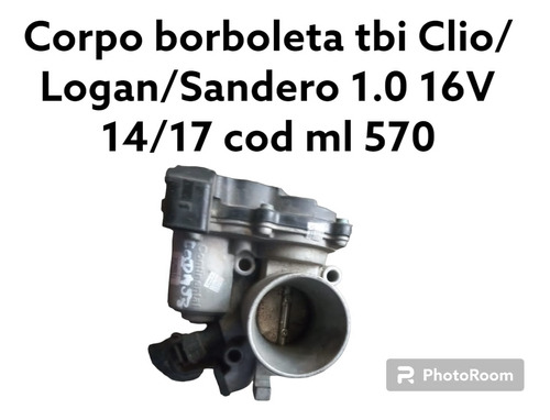 Corpo Borboleta Tbi Clio/logan/sandero 1.0 16v 14/17 570