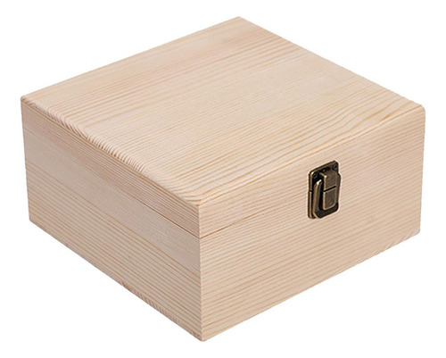 Joyero De Madera De Estilo Vintage, Madera 19,5x19,5x10cm