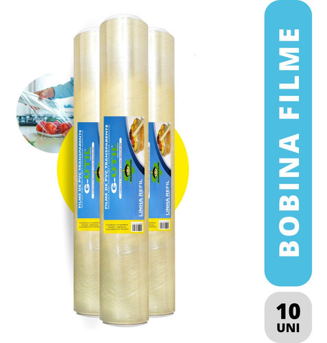 Bobina Filme De Pvc Guarufilme Tamanho:38x300mt C/10 Full