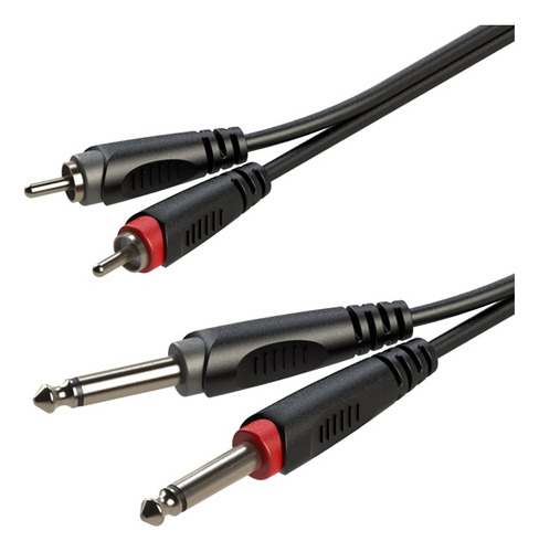 Cable Audio 2 Plug 1/4 A 2 Plug Rca Roxtone