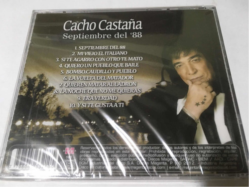 Cacho Castaña Septiembre Del 88 Cd Nuevo Original Cerrado