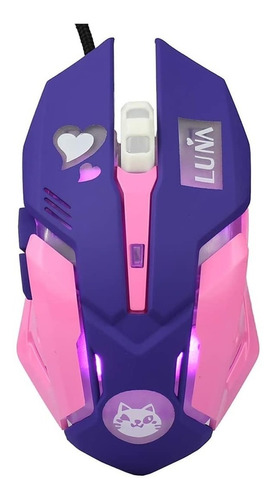 Mouse Gamer Overwatch Con Cable Meka Luna 2400 Dpi Ergonomic