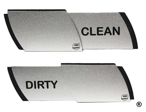 Letrero Indicador Con Imán Clean - Dirty Para Colocar En Lav