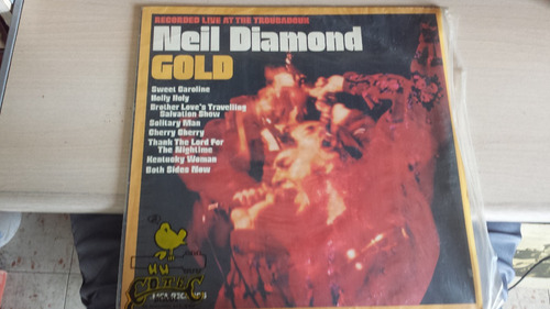 Lp -  Neil Diamond Gold Recorded Live At Troubadour