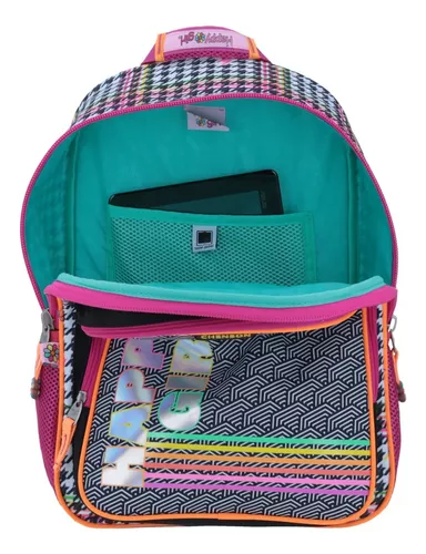 Mochila Negra con Mariposas Happy Girl con Porta Tablet - Chenson