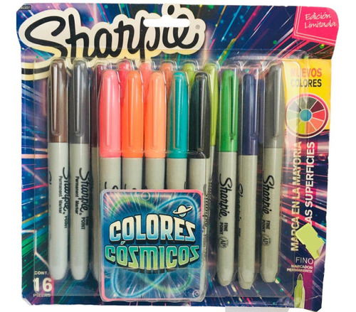 Sharpie Edicion Limitada Colores Cosmicos 16 Marcadores