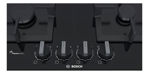 Fogão a gás Bosch PPP6A6B20 cor preta 4 queimadores