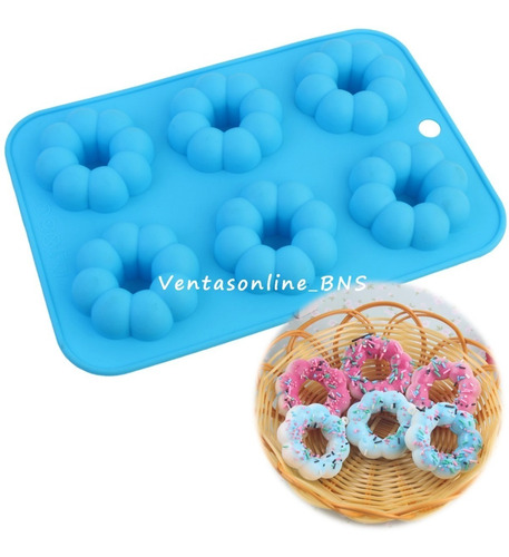 Molde De Silicon Flor Dona Aro Para Cupcakes. Reposteria