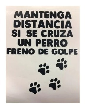 Calco Proteccionista Huellitas Perro Cuidado Freno De Golpe