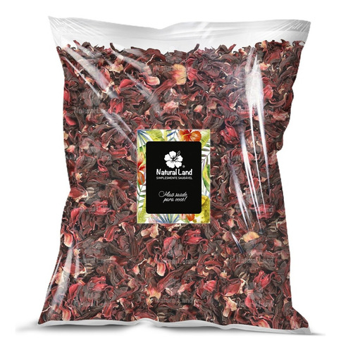 Flor Hibisco Desidratada Premium Natural Land 500g