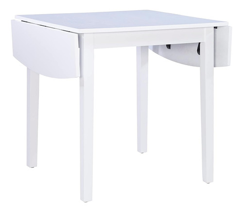 Linon White 30  Cuadrado 30  X 48  Mesa De Hoja Abatible Tor