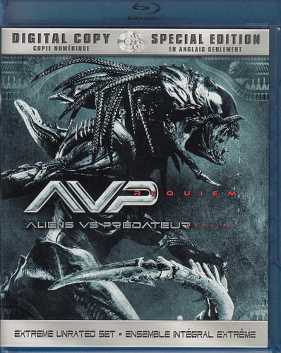 Avp Requiem Blu Ray + Dvd Extreme Unrated Set