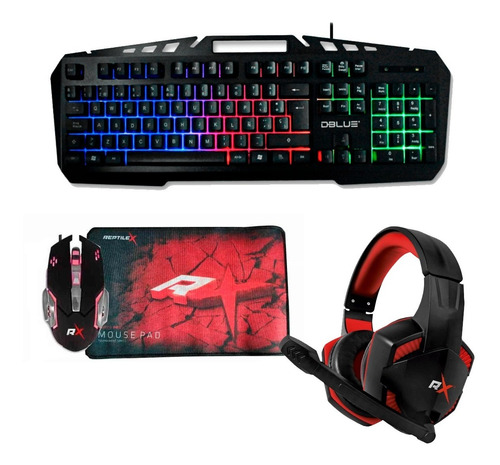 Kit Gamer 4 En 1 Teclado + Audífonos + Mouse +mouse Pad