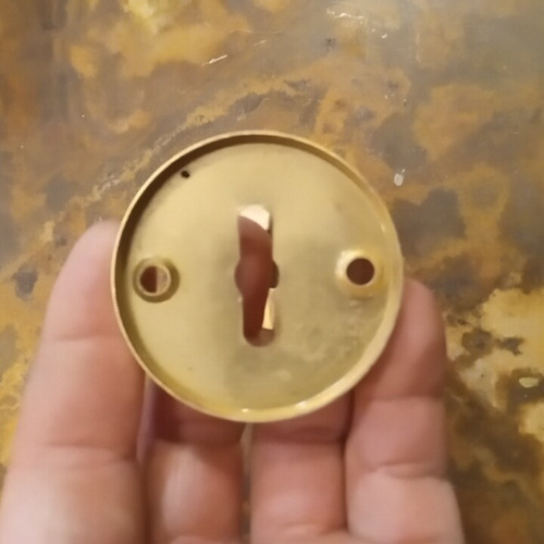 Bocallave De Bronce Grande Por Uno Herraje De Puerta Tapa Dorado (Usado)