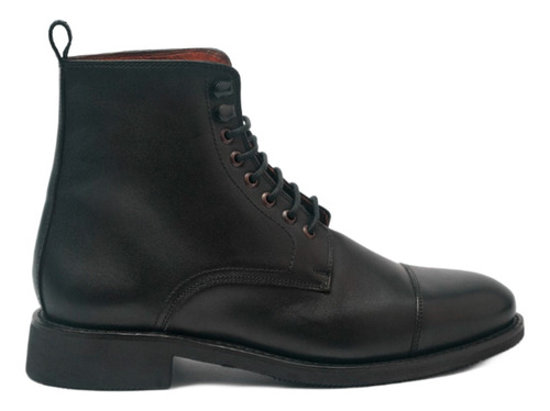 Borcego Guido Hombre Cuero Argentino Suela Goma Cordones. 