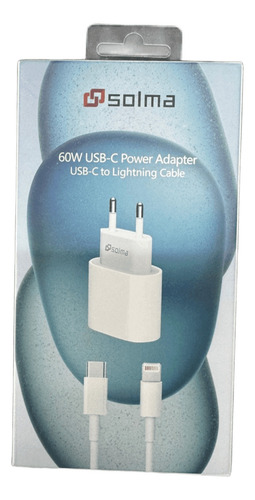 Cargador Carga Rápida 60w Caja C Compatible Con iPhone