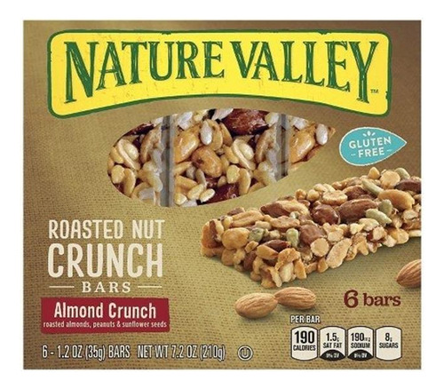 Nature Valley Gluten Asado Nut Crunch Barras De Granola, Alm