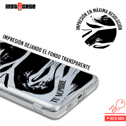 Funda Para Galaxy Manchas Negras Pintura Con Nombre