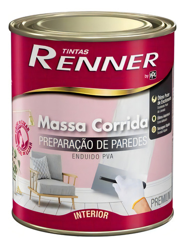 Massa Corrida Pva 900ml Renner