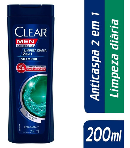 Shampoo Clear Anticaspa Limpeza Diaria 2 Em 1 200ml 84157904