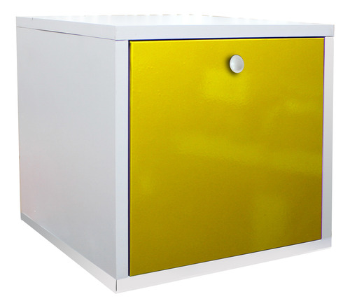 Buro Flotante Recamara Mdf Luz Led Ensamblado Amarillo