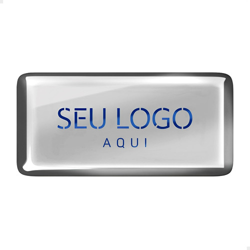 Kit 240 Etiquetas Adesivo Logo Personalizado Resinado 5x2,2