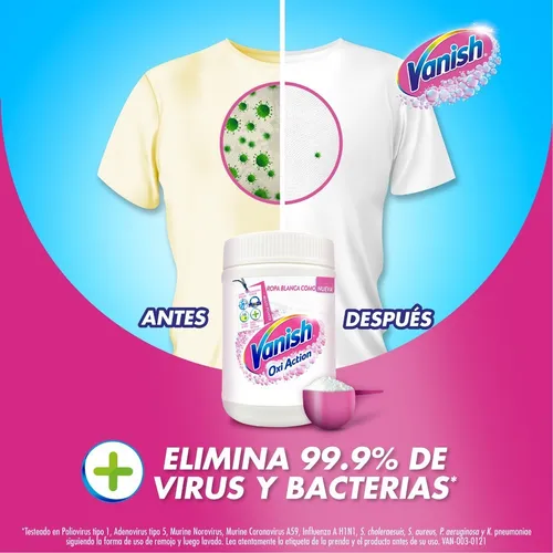 Quitamanchas En Polvo Vanish Blanco Repuesto X 850g