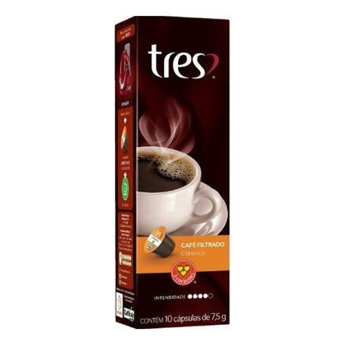 Café Três Corações - Filtrado Clássico 10 Cápsulas, 75g