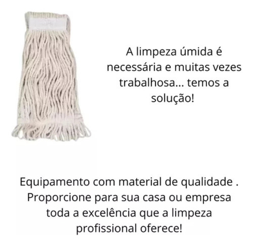 Mop Umido Esfregão 2 Refil + 2 Haste + 2 Cabo Retrátil
