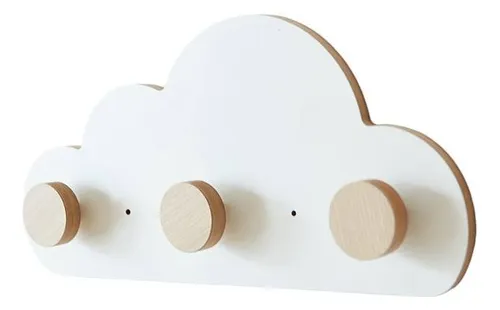 Perchero De Pared Nube Escandinavo Nordico Infantil