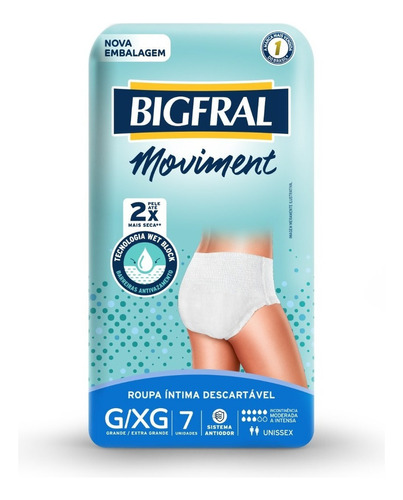 Roupa Íntima Moviment G/XG 7 Unidades Bigfral