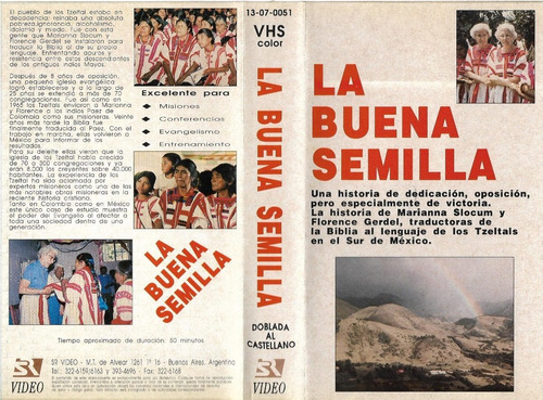 La Buena Semilla Vhs The Good Seed 1986 Español Latino