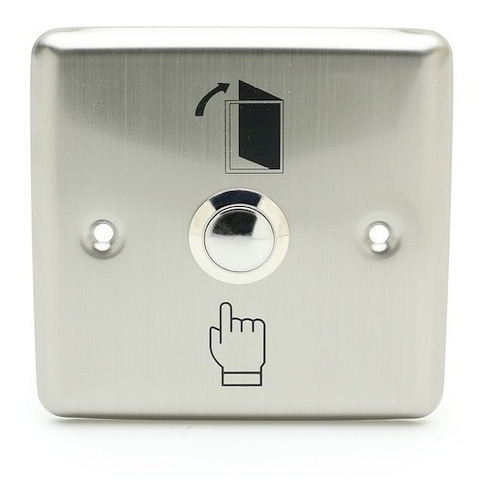 Boton De Salida Pulsador Control Acceso Metalico Puerta