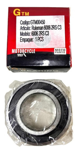 Rulemán Para Moto, 6006 2rs C3. Gtm00450