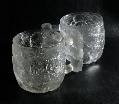 2 Jarras Vidrio Los Picapiedras Mcdonalds,made In U.s. (Usado)