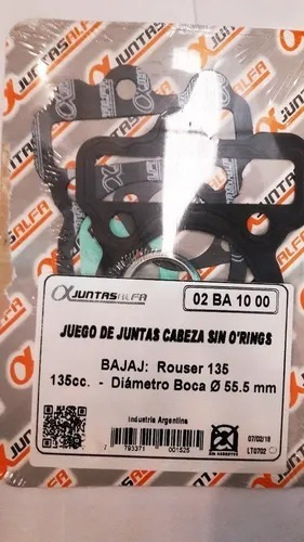 Juntas Cabezal Cabeza Cilindro Bajaj Rouser 135