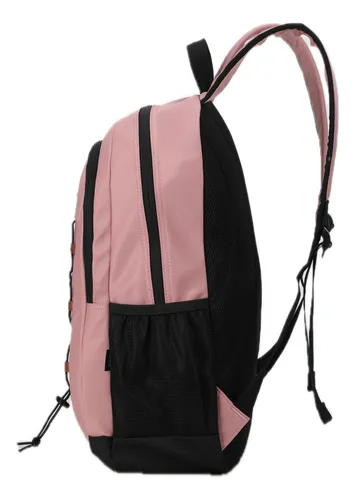 Mochila Liceal Estudiante Aoking Xn3303-5 Color Rosa Diseño de la tela Liso